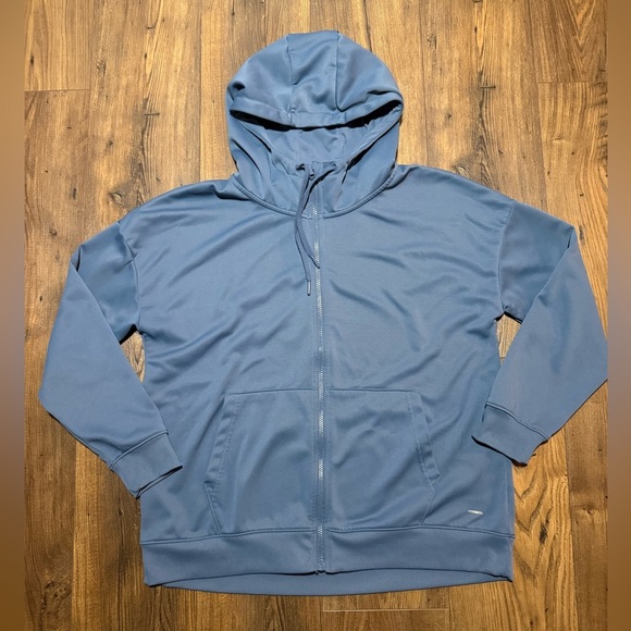 Tops - Mondetta Women's Performance Full Zip Hoodie Slate Blue Size XL